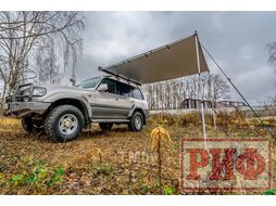 Маркиза автомобильная 2,13х2,5 м полуавтомат (винил) темно-серая Риф RIF5306-2025V