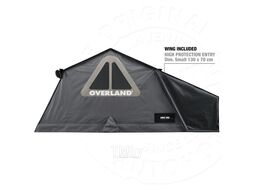 Палатка на крышу автомобиля OVERLAND LARGE, тент карбон, лестница 220 мм AUTOHOME OLS/03