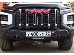 Полубампер РИФ с площадкой под лебедку, защитой радиаторов для JAC T9, Sollers ST9 (RIFJT9-33003)