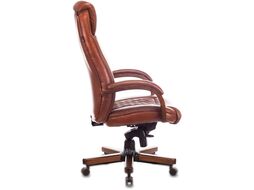 Кресло офисное Бюрократ T-9924 WALNUT (светло-коричневый Leather Eichel)