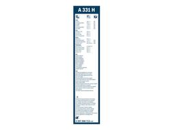 Щетка стеклоочистителя 1шт. Aerotwin A331H 330mm (задняя,спец.крепл.) VW GolfPlus 05- Sharan 10- Touran 05- SEAT Alhambra 10- BOSCH 3397008713