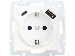 Розетка Lezard Vesna 742-3088-181TC (жемчужно-белый перламутр)
