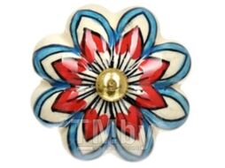 Ручка для мебели Blumen Haus Лотос / 66110 (белый/цветной)