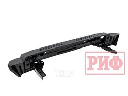 Бампер силовой задний Toyota Land Cruiser 200 2012-2015 с квадратом под фаркоп и фонарями Риф RIF200-22150