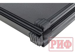 Крышка кузова для Mitsubishi L200 2024+, трёхсекционная 1545x1600/1550 мм, алюминиевая, черная Риф ZT53B