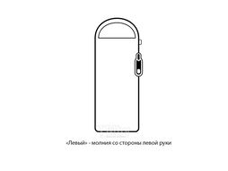 Мешок спальный Envelope M300, (190+30)х80 см, (левый) (ТК: +6C), серый Naturehike NH20MSD02-GM300-L