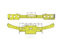 Площадка под лебёдку в штатный бампер Toyota Land Cruiser Prado 250 Риф RIF250-30000