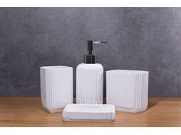 Стакан для зубной щетки и пасты Caspian York 90085 (белый)