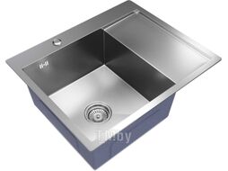 Мойка кухонная Mixline Pro 551875 левый (сатин, с сифоном)