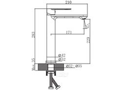 Умывальник со смесителем Lauter 21601E + Moon 21СK81691C