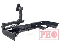 Бампер силовой задний Toyota Land Cruiser 76 2007+ с квадратом под фаркоп, калиткой и фонарями Риф RIF076-21125