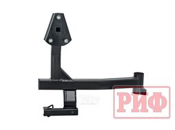 Бампер силовой задний Toyota Land Cruiser 76 2007+ с квадратом под фаркоп, калиткой и фонарями Риф RIF076-21125