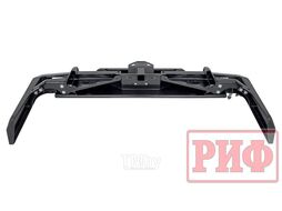 Бампер силовой задний Toyota Land Cruiser 76 2007+ с квадратом под фаркоп, калиткой и фонарями Риф RIF076-21125