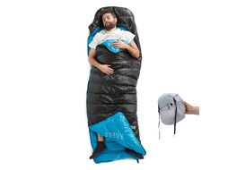 Мешок спальный Ultralight CW400 M, 210х75 см, (правый) (ТК: +5C), черный Naturehike NH18C400-D-BLM