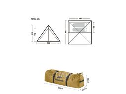 Палатка Pyramid, 2-местная, бежевая Naturehike CNK2300ZP025-KH