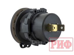 Розетка USB 2 QC 3.0 с вольтметром Риф RIF22-4-01460