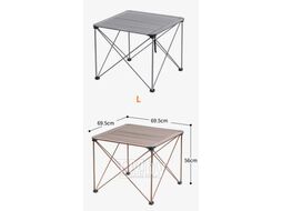 Стол туристический алюминиевый, 69,5х69,5х56 см, складной, серый Naturehike NH16Z016-L-BTI