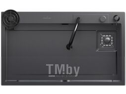 Мойка кухонная со смесителем Mixline Pro 552104 (черный графит, с сифоном)
