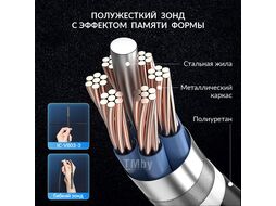 Видеоэндоскоп WIFI 2 камеры, 3.5Мп, 2560x1440, 3м, 5.5 мм зонд iCartool IC-V803-3