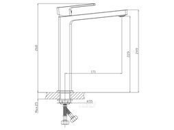 Умывальник со смесителем Lauter 21499-31 + Cascade 21СК0655BS