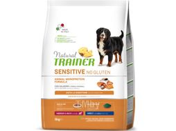 Сухой корм для собак Trainer Для средних и крупных пород с чувствит. пищеварением с лососем (3кг)