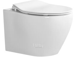 Унитаз подвесной с инсталляцией Saniteco KW-99046 + Berges АТОМ 410 040333 (с кнопкой)