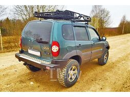 Бампер силовой задний Chevrolet Niva с квадратом под фаркоп Риф RIFCHN-20100