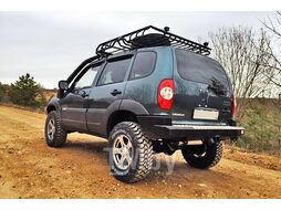 Бампер силовой задний Chevrolet Niva с квадратом под фаркоп Риф RIFCHN-20100