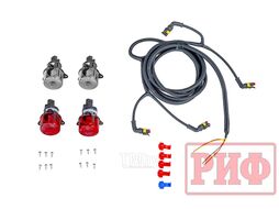 Бампер силовой задний Toyota Land Cruiser 76 2007+ с квадратом под фаркоп и фонарями Риф RIF076-21150