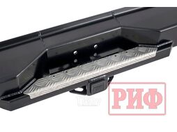 Бампер силовой задний Toyota Land Cruiser 76 2007+ с квадратом под фаркоп и фонарями Риф RIF076-21150