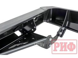 Бампер силовой задний Toyota Land Cruiser 76 2007+ с квадратом под фаркоп и фонарями Риф RIF076-21150