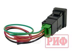 Кнопка ВКЛ/ВЫКЛ, голубой, FRONT LIGHTS TOYOTA 32x22 Риф RIF22-1-7134104