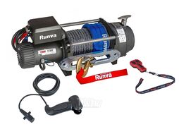 Лебёдка электрическая (индустр.) 24V 17500 lbs 7960 кг синтетический трос RUNVA EWN17500USR24V