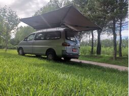 Маркиза автомобильная веерная, безопорная 2,3х2 м (левая), серая Риф RIFAV042023811