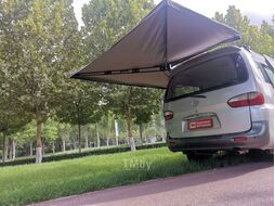 Маркиза автомобильная веерная, безопорная 2,3х2 м (левая), серая Риф RIFAV042023811