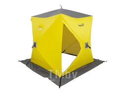 Палатка зимняя Куб Premium 1,8х1,8, утепленная, желтый/серый Helios HS-WSCI-P-180YG