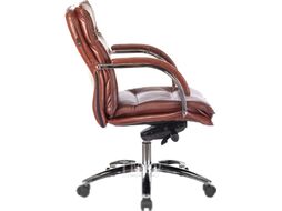 Кресло офисное Бюрократ T-9927SL-LOW (светло-коричневый Leather Eichel)
