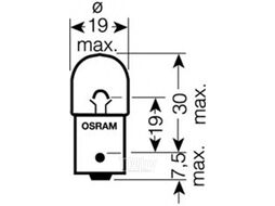 Лампа OSRAM Original Line (R10W) 12V 10W BA15s качество ориг. з/ч (ОЕМ) 5008