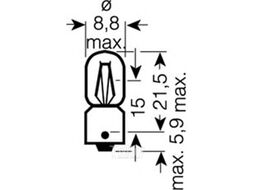 Лампа накаливания T4W 24V 4W BA9S OSRAM 3930