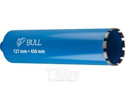 Коронка алмазная d 127мм железобетон, L450мм, 1 1/4", мокрое сверление BULL 2329244