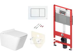 Унитаз подвесной с инсталляцией Saniteco KW-9004W + TECE Kit 9400413
