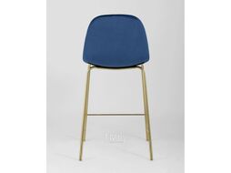 Стул барный Stool Group Валенсия SN полубарный / OS-001CB HLR-64 (велюр синий/ножки золото)