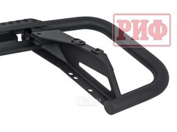Бампер силовой задний Toyota Land Cruiser 200 2007-2015 c квадратом под фаркоп Риф RIF200-21170