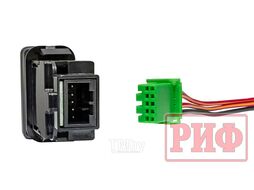 Кнопка ВКЛ/ВЫКЛ, белый, FRONT LIGHTS TOYOTA 40x20 горизонтальная Риф RIF22-1-1104614