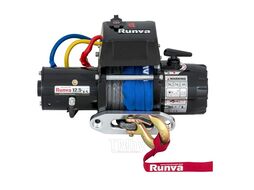 Лебёдка электрическая 12V 12500 lbs 5670 кг короткий барабан, синтетический трос RUNVA 12.5XSSR