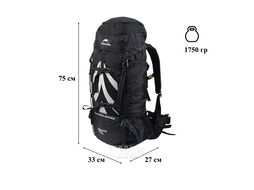 Рюкзак туристический 70 л, темно-синий Naturehike NH70B070-B-MBL