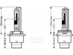 Лампа OSRAM Xenarc Original (D2R) 85V 35W P32d-3 качество ориг. з/ч (ОЕМ) 66250