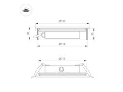 Светильник уличный Arlight ART-GROUND-SLIM-R130-9W Warm3000 SL / 038165