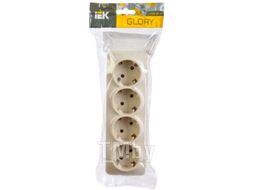 Розетка IEK Glory ERH41-K33-16 (кремовый)