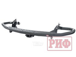 Бампер силовой задний Mitsubishi Pajero Sport 2015-2020 c квадратом под фаркоп Риф RIFPS3-21170